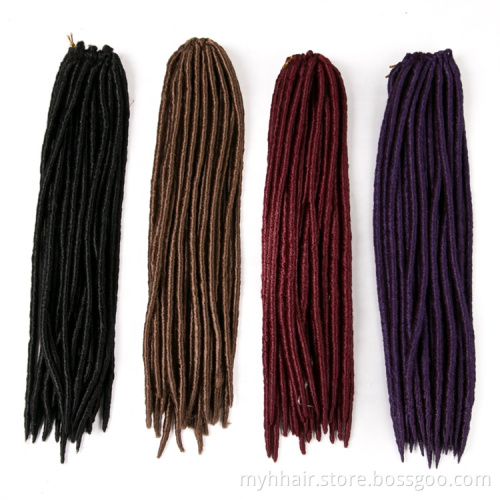 Pure Color 18 Inch Braids Straight Locs 24 Strands/Piece Crochet Braids Hair Extension Synthetic Hair Dreadlocks Braids
